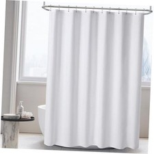 120GSM Ultimate Waterproof Fabric Shower Curtain 71"W x 72"L Pack of 1 White