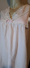 Vtg Barbizon Pink Nightgown Waltz Length L Xl Cute Trim Sleeveless Cotton Blend
