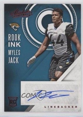 2016 Panini Absolute Rook Ink Red Myles Jack #38 Rookie Auto RC 2r7