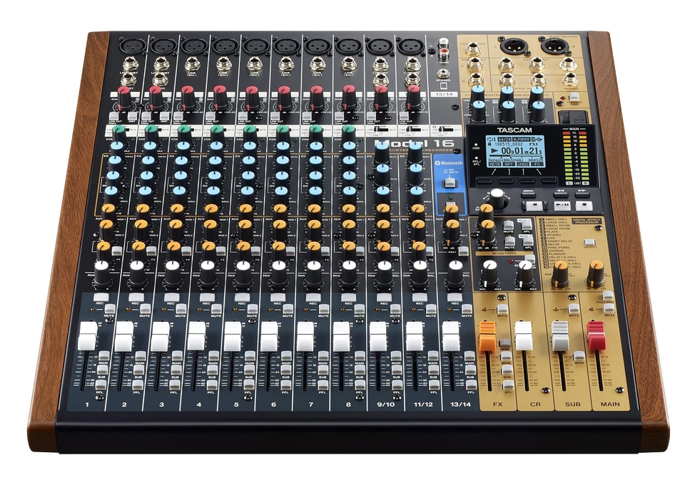 Tascam Model 16 Analog Mischpult Set 14-Kanal Mixer 16-Spur-Recoder Kopfhörer - Bild 4 von 4