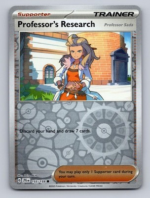 PROFESSOR'S RESEARCH 155/159 C JOURNEY TOGETHER POKEMON REVERSE HOLO NM
