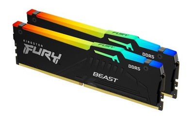 DDR5  32GB PC 6400 CL32 Kingston KIT (2x16GB) FURY Beast RGB retail
