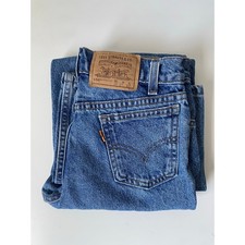 Vintage 550 Orange Tag Levi Strauss Girls Size 14 Relaxed Fit Jeans- 100 Cotton