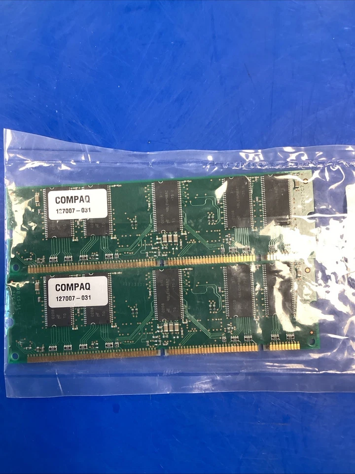 (2) Compaq HP 127007-031 2x 128MB 256MB PC133R ECC Servidor RAM Memoria 164278-001 Foto 2 de 2