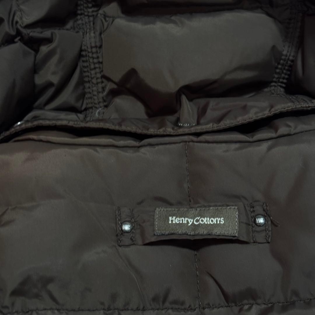 Henry Cotton's Brown Down Jacket M - Lightweight … - image 5