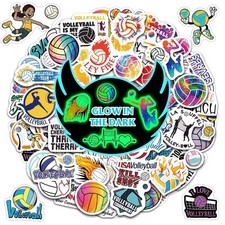 Volleyball Stickers - Waterproof Vinyl Decals for Laptop, Water Bottle