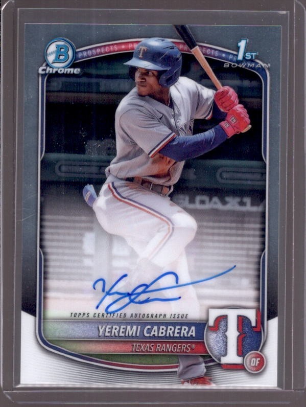 YEREMI CABRERA 2025 Bowman Chrome 1st Rookie RC Autograph Auto #CPA-YC