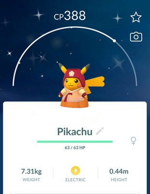 Pokémon Shiny Pikachu Orange Hanbok - GO Read description