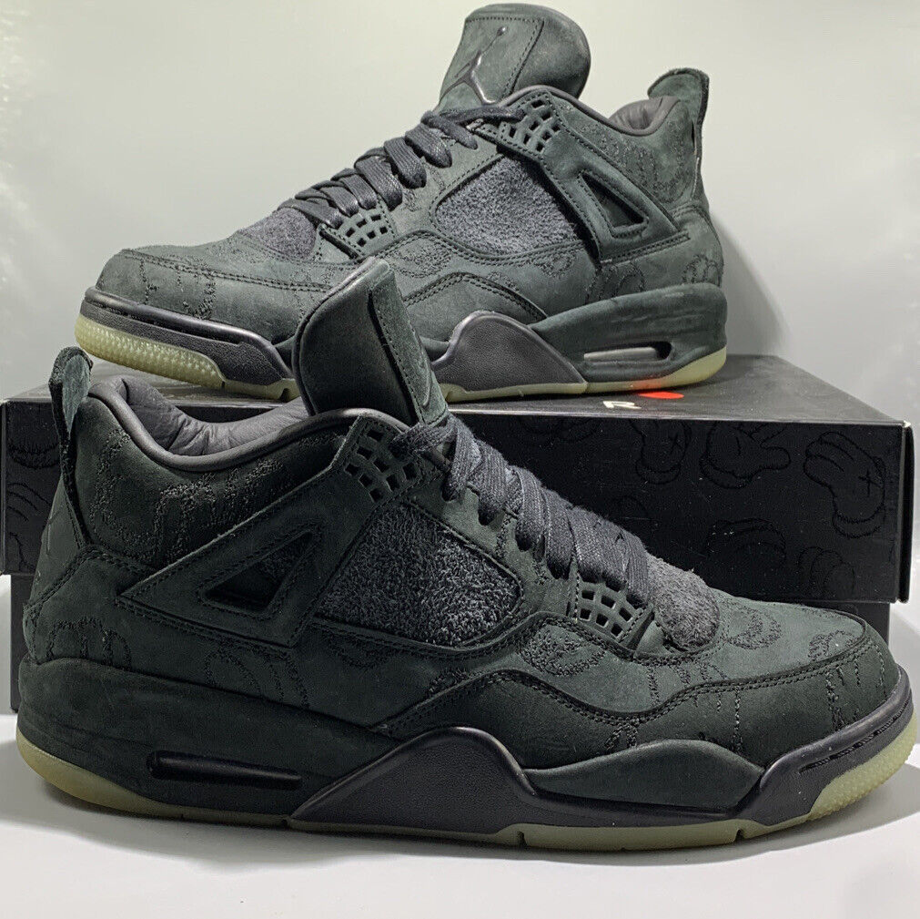 buik Kolibrie vertalen Nike Air Jordan 4 Retro x KAWS | Black | 930155-001 | Size 10.5 | eBay