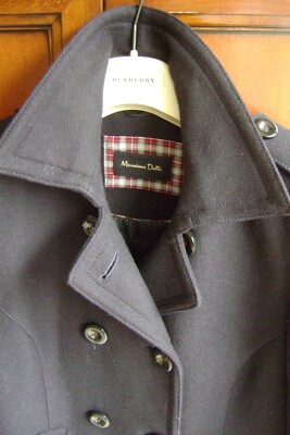 NEUw. -  Exklusiver  edler  LUXUS   Massimo Dutti   Mantel   schwarz  Gr. 38