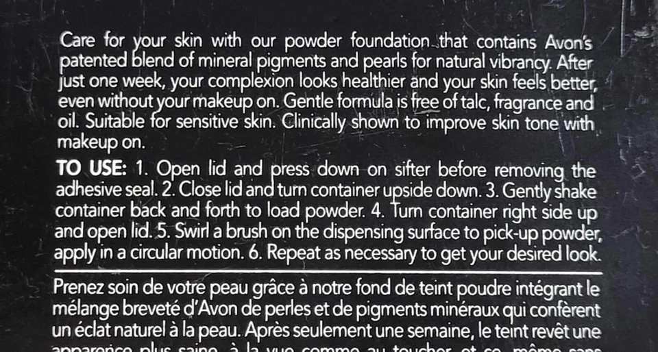 Avon SMOOTH MINERALS Foundation BRONZE ~ (Bronzer)  NIB/Sealed ~ NEXT DAY SHIP - Image 4 of 4