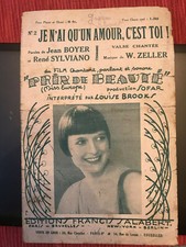 Prix de Beaute (Miss Europe) 1930 Sofar Film Louise Brooks French Sheet Music