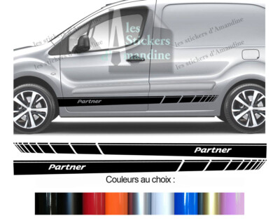 2 UNTERE STREIFEN FÜR PEUGEOT PARTNER VAN STICKER BD573-102