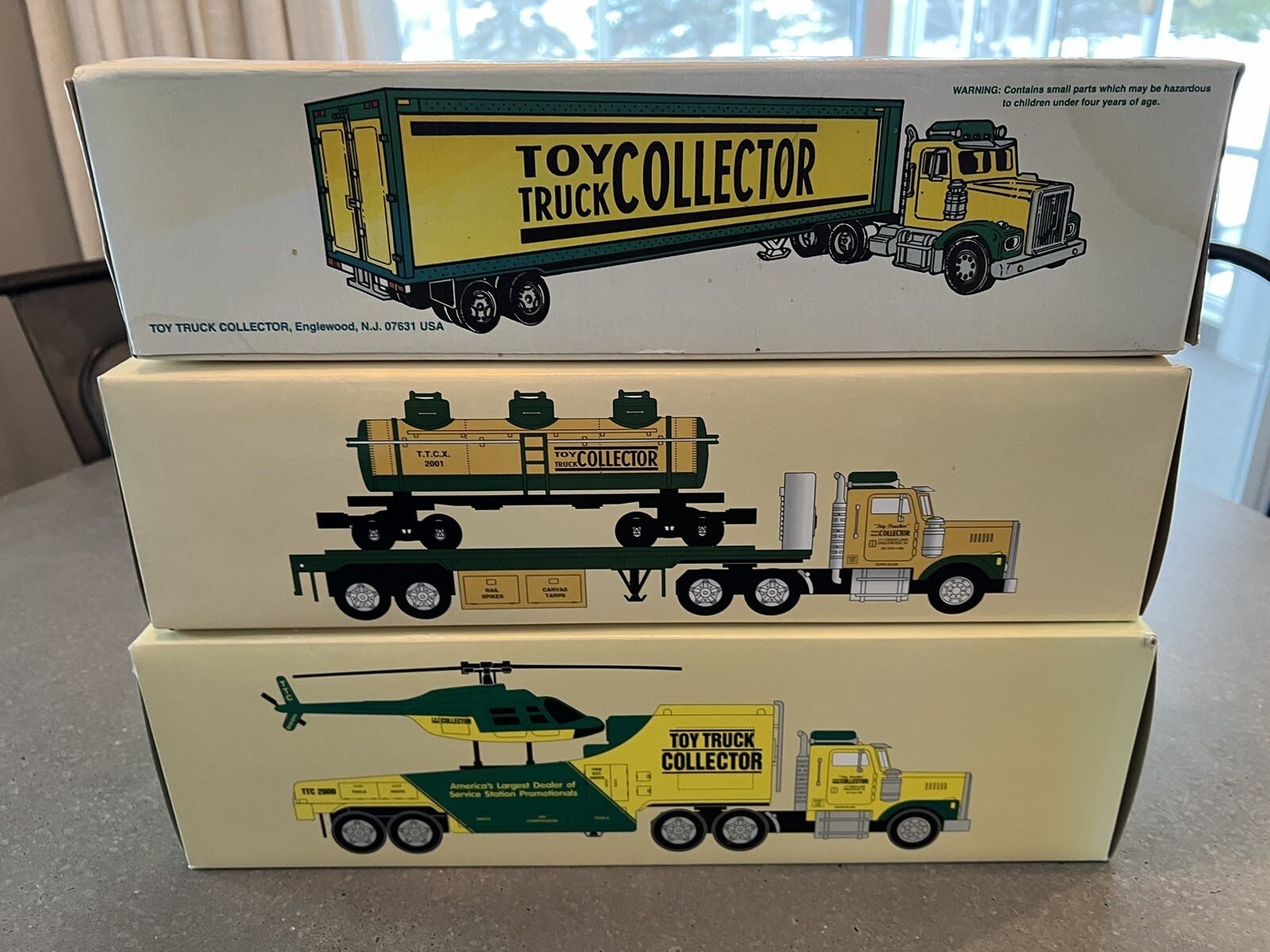 3 Toy Truck Collector Limited Edition Flatbed,Helicopter Recovery, 18