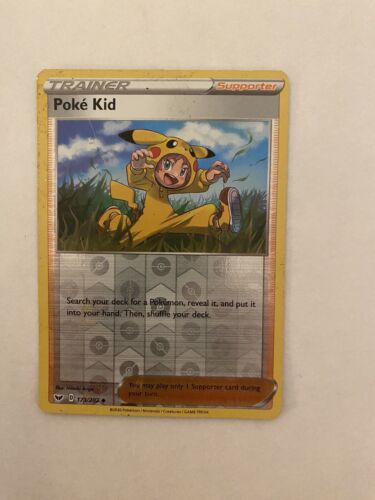 Trainer Poke Kid 173/202 Sword & Shield Reverse Holo  Pokemon Card TCG NM/M Mint - Picture 1 of 2