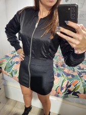 NUEVO VESTIDO ZARA NEGRO ACOLCHADO EFECTO