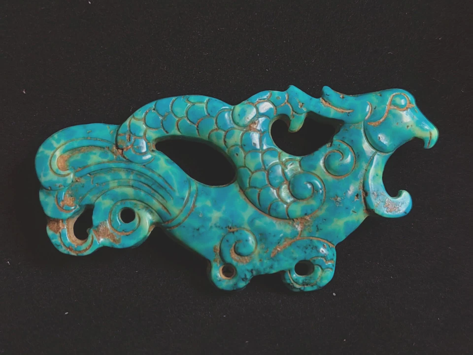 Antigua China, Fénix Turquesa Dinastía Han Foto 4 de 4
