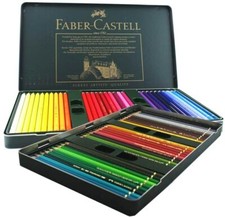 60 Colours Faber Castell Polychromos Pencils Tin Set Drawing Colouring Coloured