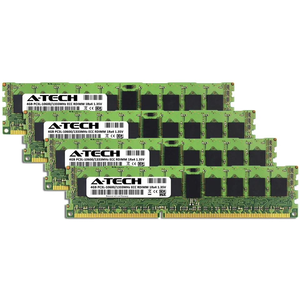 16GB 4x 4GB PC3L-10600R RDIMM Dell PowerEdge M915 R510 R715 T610 T710 Memory RAM - Image 2 of 3
