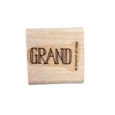 NEW NO INK Stampin Up Mounted Rubber Stamp Grand Word Name