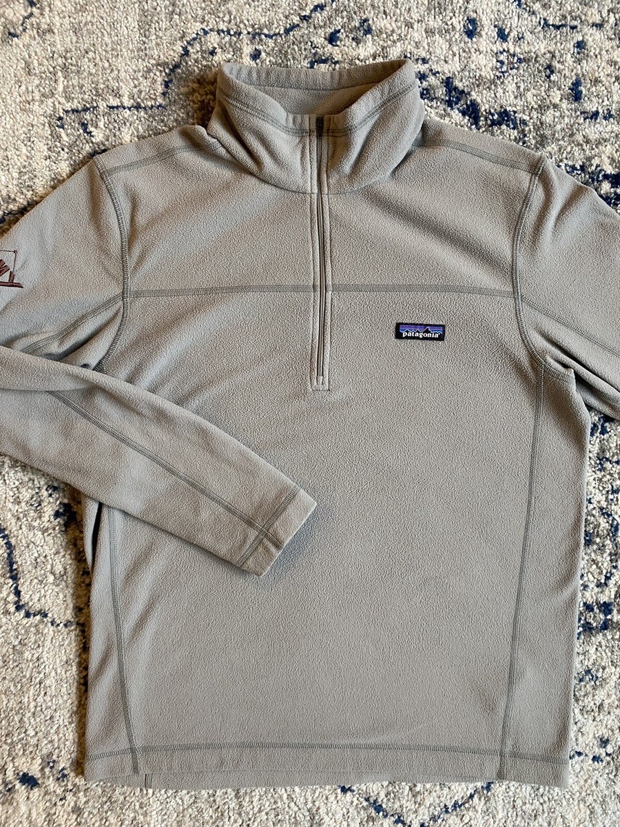 Patagonia Men's Feather Grey Micro D Fleece 1/4 Zip Pullover 26176