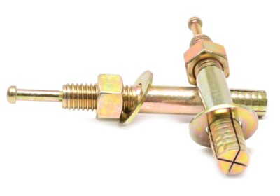 1/2''-13 x 4 3/4'' Coarse Thread Expansion Pin Strike Anchor Stl Yellow Zinc