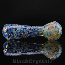 5" Handmade Thick Heavy Elemental Confetti Tobacco Smoking Bowl Glass Pipes