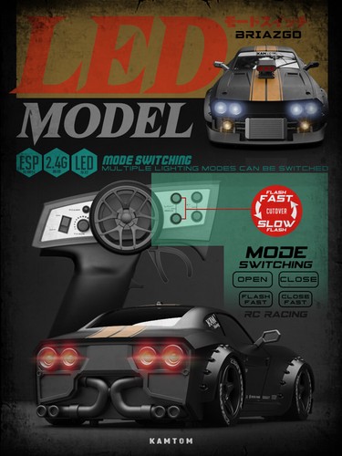 Kamtom Drifting 4WD 1/32 ESP Gyro 2.4G High Speed Drift Remote Racing Cars - Picture 23 of 26