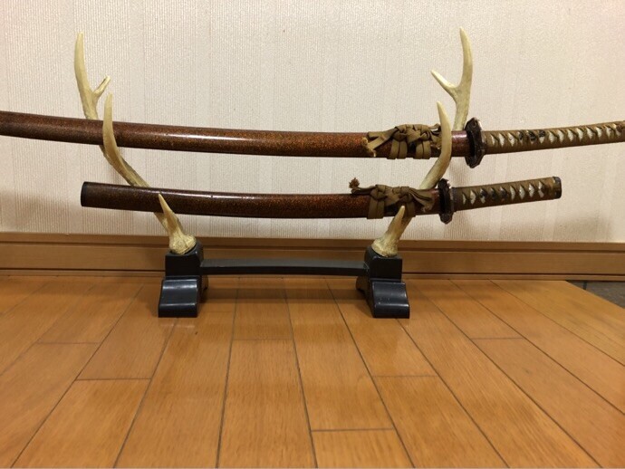 ♦︎新品・未使用♦︎ WEDG WOOD ♦︎ サムライ ♦︎ 廃盤♦︎12点セット Vintage japanese samurai sword set Tachi Wakizashi Deer antlers