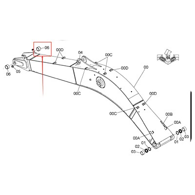 【ゆの】 Center Jiont Seal Kit 4694358 For Hitachi ZX60USB-3 ZX50U-3