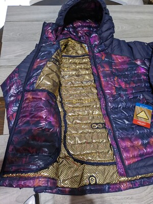 WOMENS Columbia Labyrinth Loop Hooded Gold Omni Heat Jacket  Multi Color Sz Med 