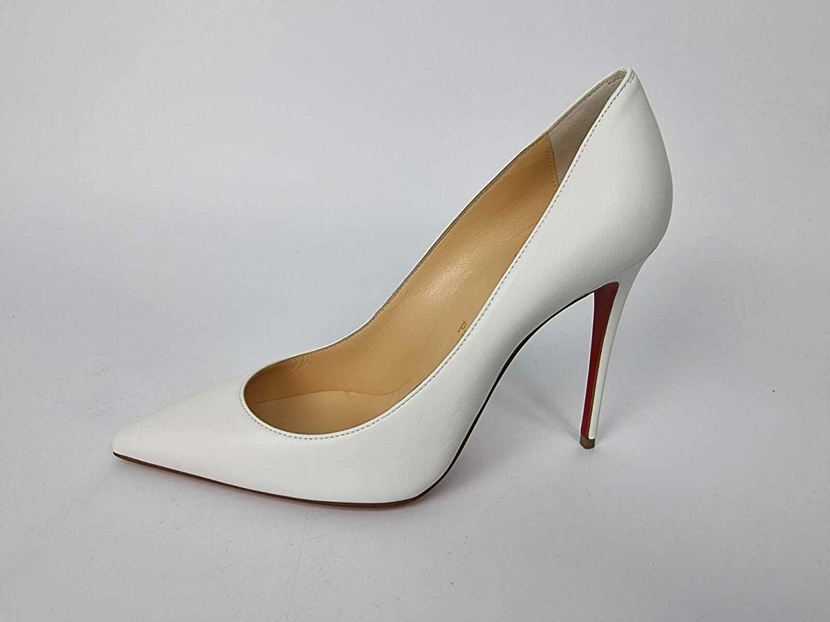 Christian Louboutin Kate 100 Leather Pump, 36 / White