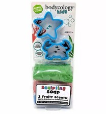 Bodycology Kids Sculpting Soap 6.75oz Apple, Blueberry, Watermelon With Molds