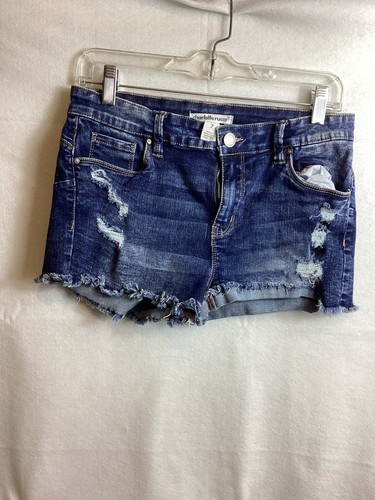 shorts de mes mezclilla corto de mujer marca charlote russe color azul talla 7 - Picture 2 of 5
