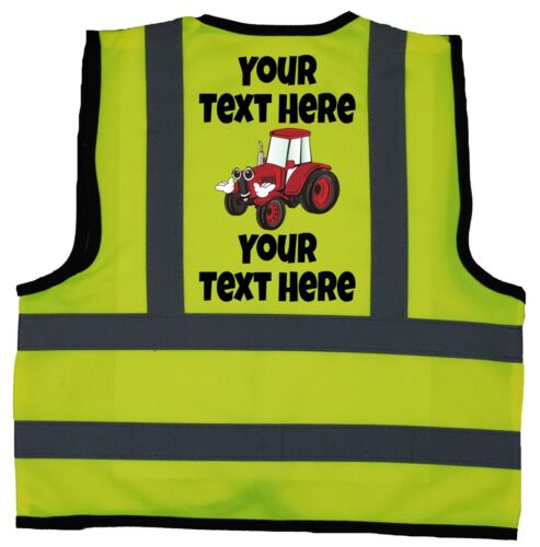 Personalisierte Text Farbe Traktor Hi Vis Jacke Baby, Kleinkind, Kinder, Kids - Bild 8 von 27
