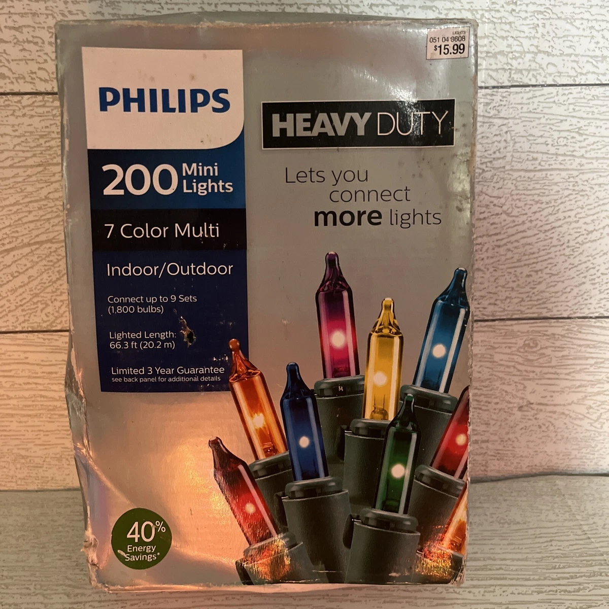 Philips 200ct christmas led smooth mini string lights multicolored deals