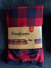 Pet Pajamas Dog Cat NEW Family Sleep Red Blue Plaid Sz L Cabin Lumberjack