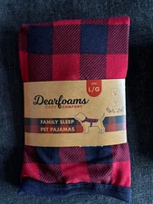 Pet Pajamas Dog Cat NEW Family Sleep Red Blue Plaid Sz L Cabin Lumberjack