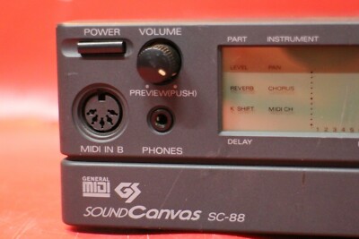 USED Roland SC-88 sc 88 Sound Canvas Module Synth Rack U1282