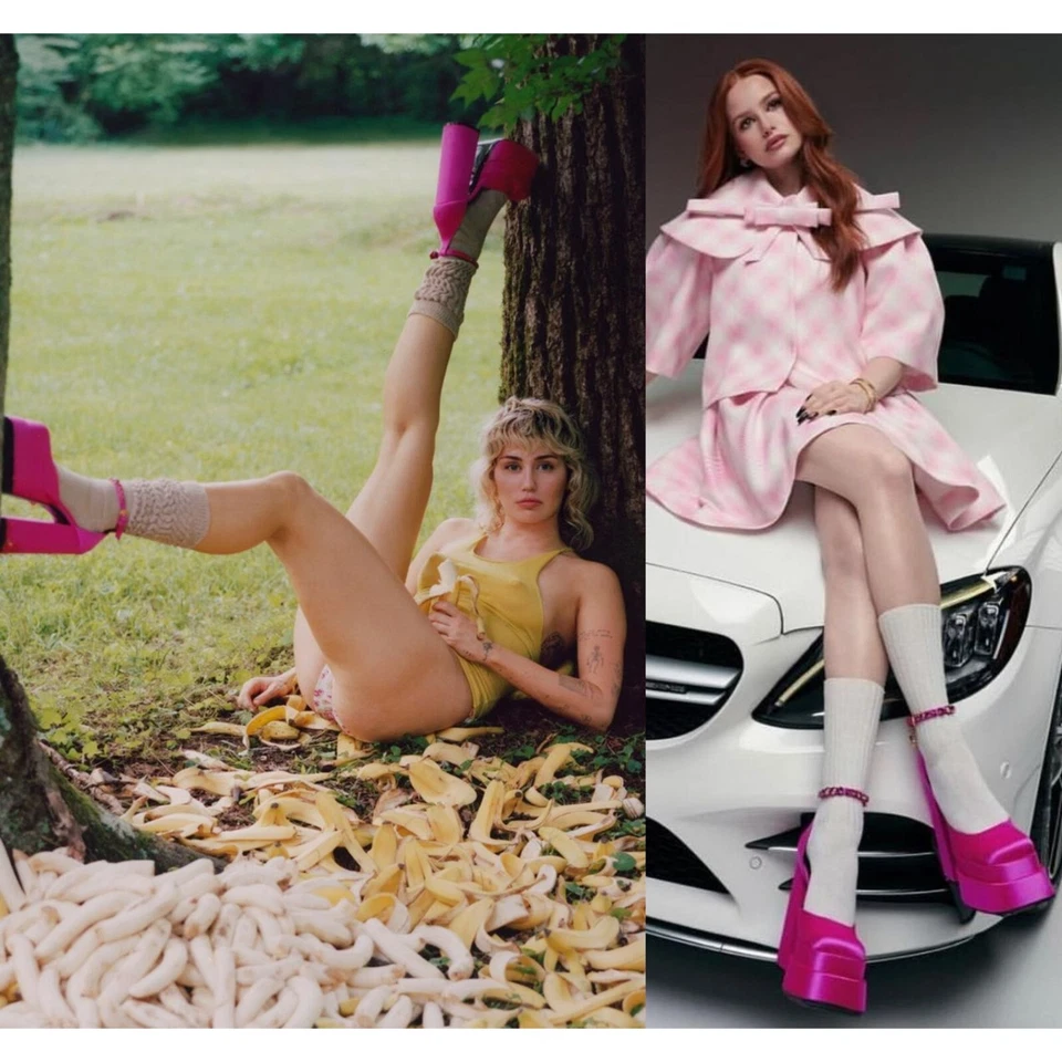 Zapatos de salón VERSACE Aevitas con plataforma adornada en cristal fucsia talla EU38 Foto 3 de 4