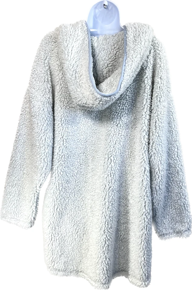 Sudadera con capucha PO Hue By The Fire S/M de piel sintética con cremallera en cuarto PJ211303 $73 Foto 4 de 4