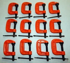 12 PCS Orange 1" Adjustable Clamps