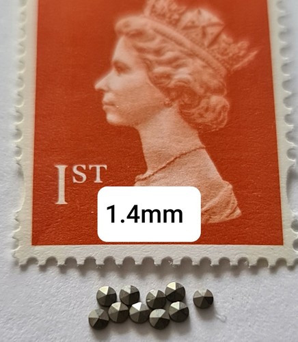10 -100 LOOSE ROUND MARCASITE STONE CRAFT VINTAGE JEWELLERY REPAIR LOT 0.8-2mm - Picture 6 of 15
