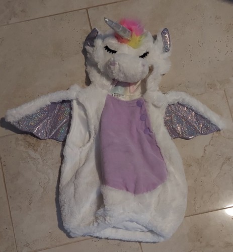 Hyde & Eek Boutique Baby Plush Unicorn Halloween Costume Vest, White/ Purple,... - Picture 3 of 9