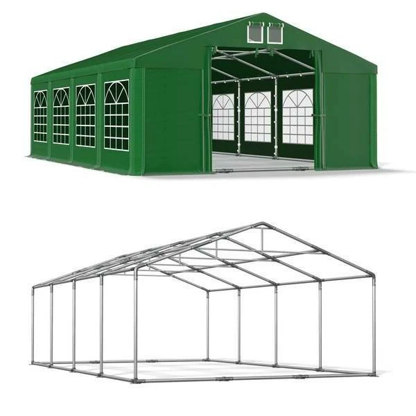 Partyzelt Pavillon Festzelt Dancover UNICO 5x8m, Dunkelgrau