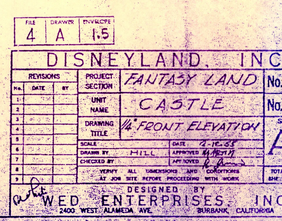 1955 Проект замка Диснейленд плакат! (до 24 x 36) - винтажный - искусство - Изображение 3 из 4