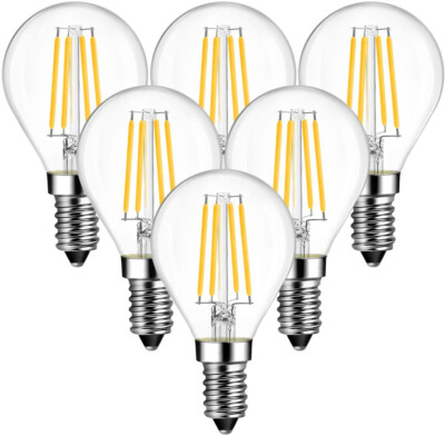 6er E14 4W LED Globus Brine Energiesparlampe 2700K 400lm Warmweiß Leuchtmittel