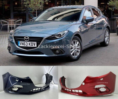 STOßSTANGE VORNE LACKIERT IN WUNSCHFARBE NEU für Mazda 3 2013-2017 mit SRA/PDC