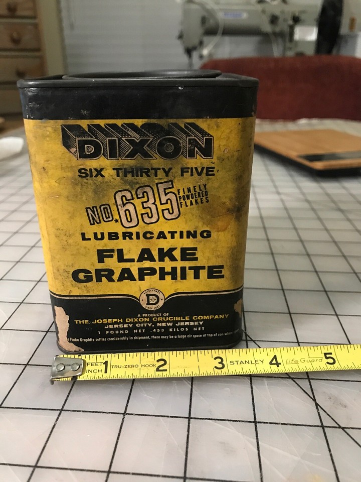 Vintage Very Rare Dixon 635 Lubricating Flake Graphite Square Can eBay