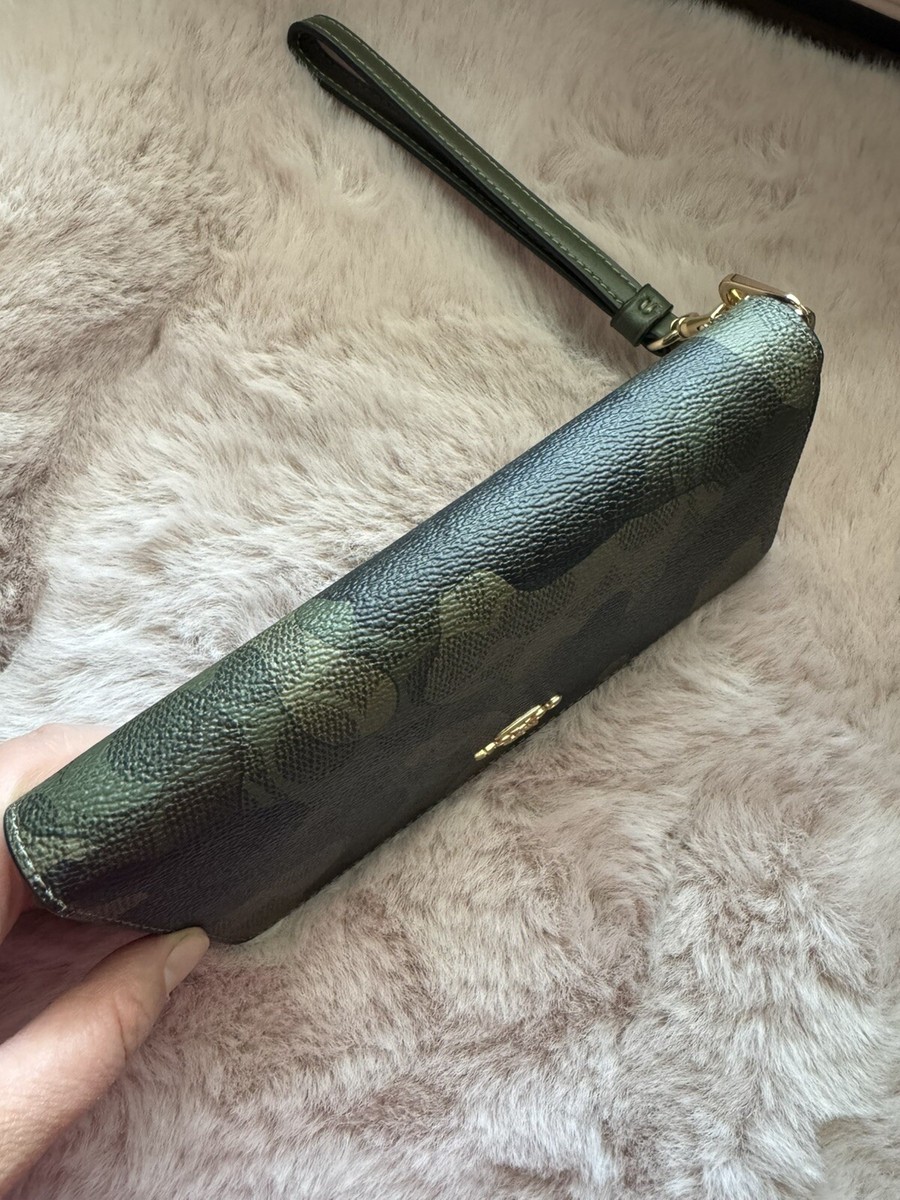Coach Long Zip Around Wallet - CY237 Dark Cypress (Green Coach Long Zip Around Wallet - CY237 Dark Cypress (Green